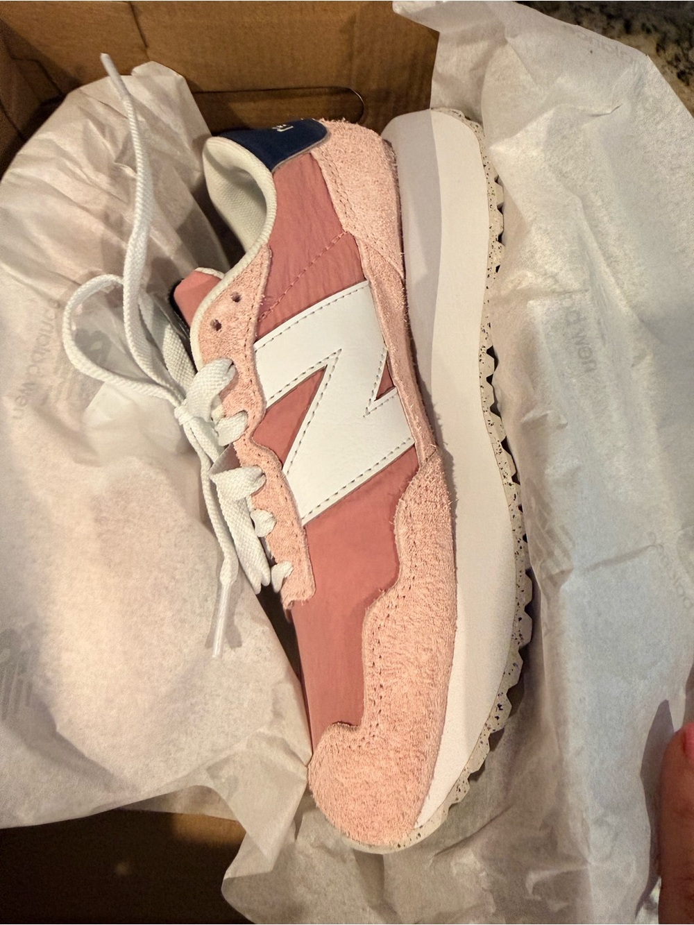 New Balance Pink and White Women's Athletic Shoes